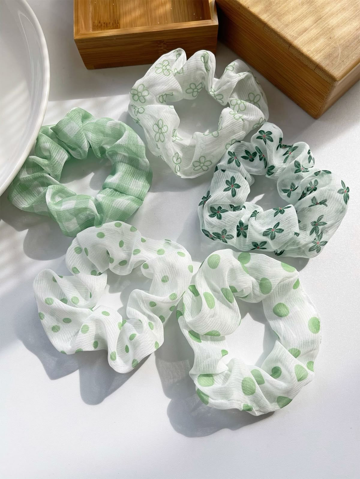 1 Pc  Printed Scrunchie