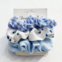 Bundle of 3 Cute Printed Scrunchies