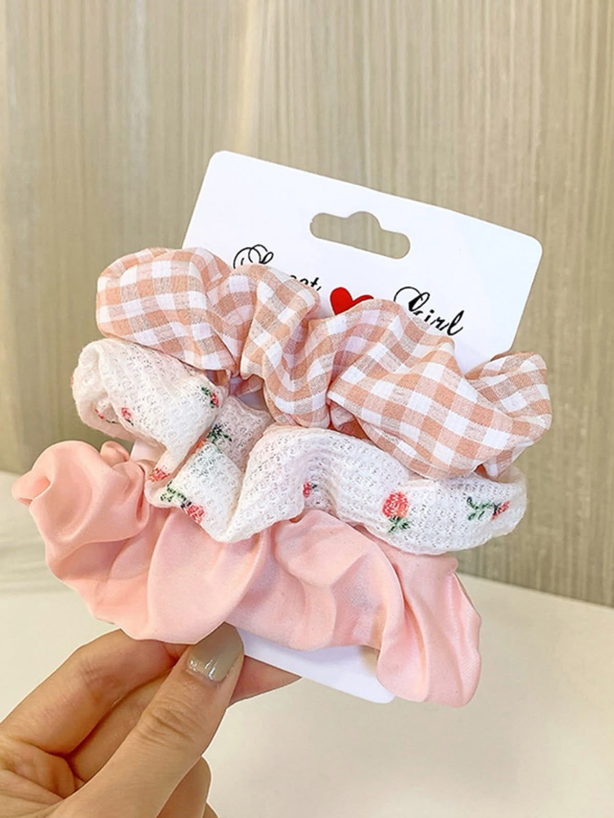 Bundle of 3 Cute Printed Scrunchies