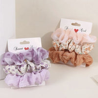 Bundle of 3 Cute Printed Scrunchies