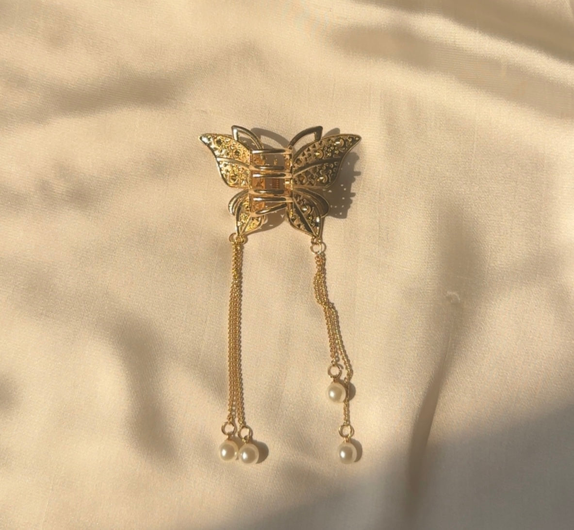 Butterfly Metal Hair Claw Clip with Tassels